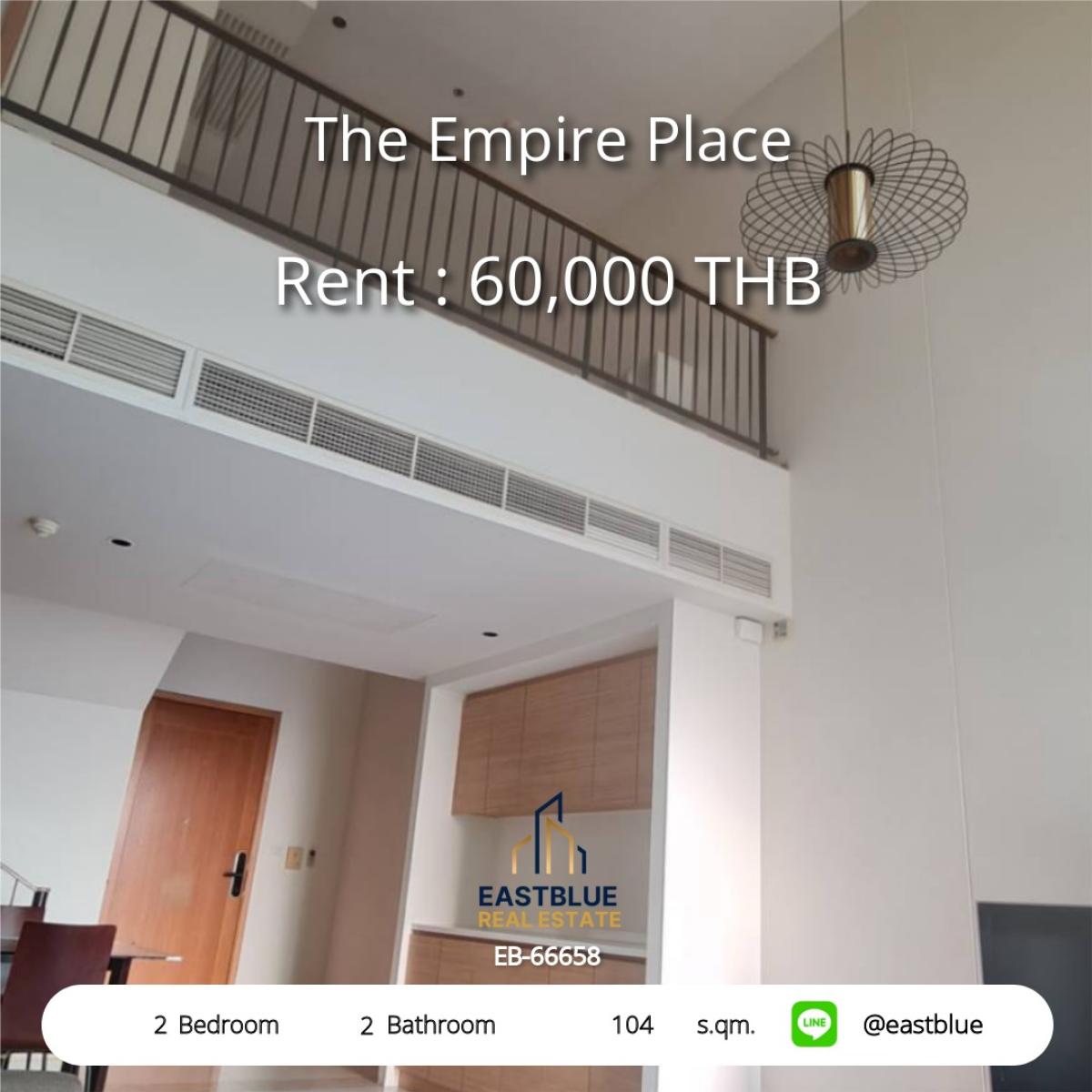 ให้เช่าคอนโดสาทร นราธิวาส : Luxury 2 Bedroom Condo@The Empire Place ใจกลางสีลม ติด BTS Chong Nonsi 
พื้นที่กว้าง 104 ตรม. พร้อมสระว่ายน้ำ ฟิตเนส ราคาเพียง 60,000 บาท/เดือน!
