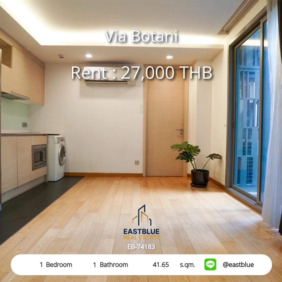 For RentCondoSukhumvit, Asoke, Thonglor : Beautiful room ready to move in! 1 bedroom Via Botani near Thonglor BTS
Rent price only 27,000 baht/month, convenient and fully equipped for every lifestyle!