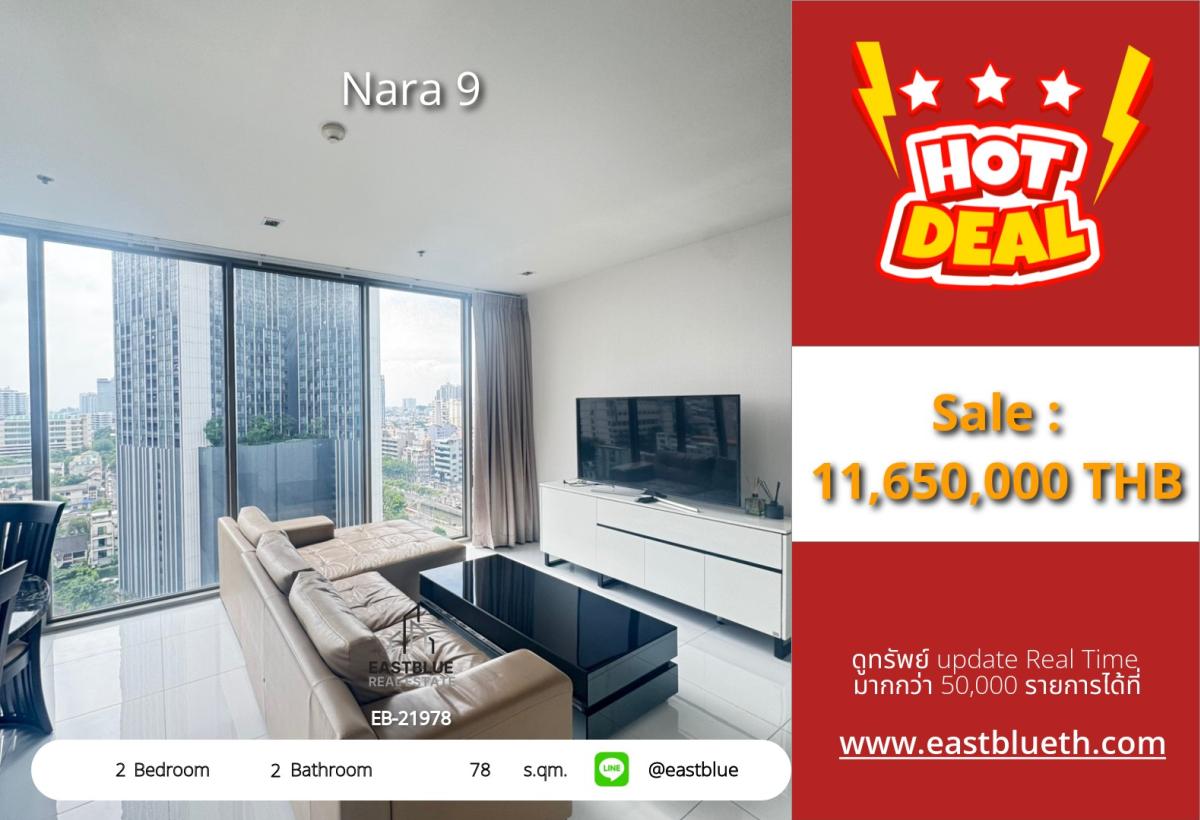 For SaleCondoSathorn, Narathiwat : 19/02/2026, For sale-rent Nara 9 near BTS Chong Nonsi
2 bedrooms 78 sq.m. with complete facilities!