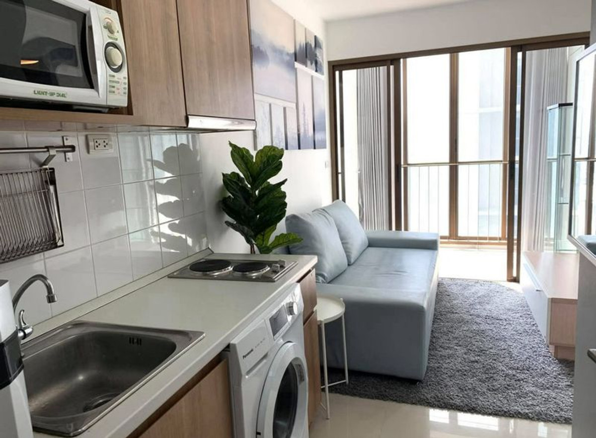 For RentCondoOnnut, Udomsuk : Condo for rent, Ideo Mix Sukhumvit 103 (Ideo Mix Sukhumvit 103), next to BTS Udomsuk, size 30.5 square meters, 12th floor, good location, fully furnished, ready to move in. Bangna Nuea Subdistrict, Bangna District, Bangkok