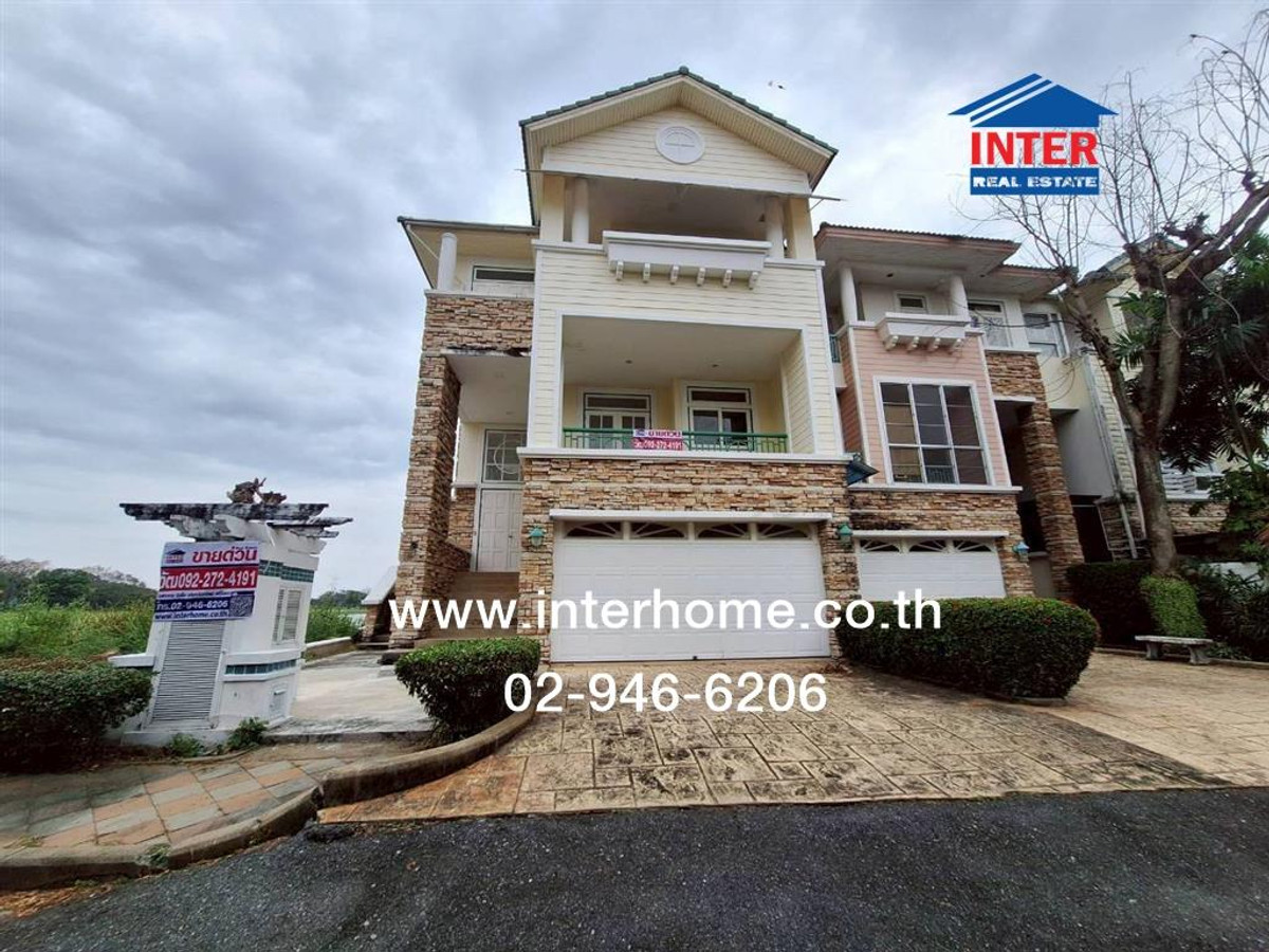 ขายทาวน์โฮมสมุทรปราการ สำโรง : ทาวน์โฮม 3 ชั้น 68.3 ตร.ว. หมู่บ้านเลควูด ใกล้สนามกอล์ฟเลควูดด ถนนบางนา-ตราด บางพลี สมุทรปราการ