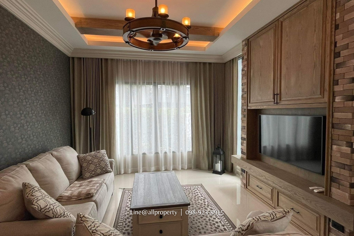 ขายบ้านพัฒนาการ ศรีนครินทร์ : ขายบ้านหรูแต่งเต็มเฟอร์นิเจอร์นำเข้า แปลงมุมหลังใหญ่สุดเศรษฐสิริกรุงเทพกรีฑา 2