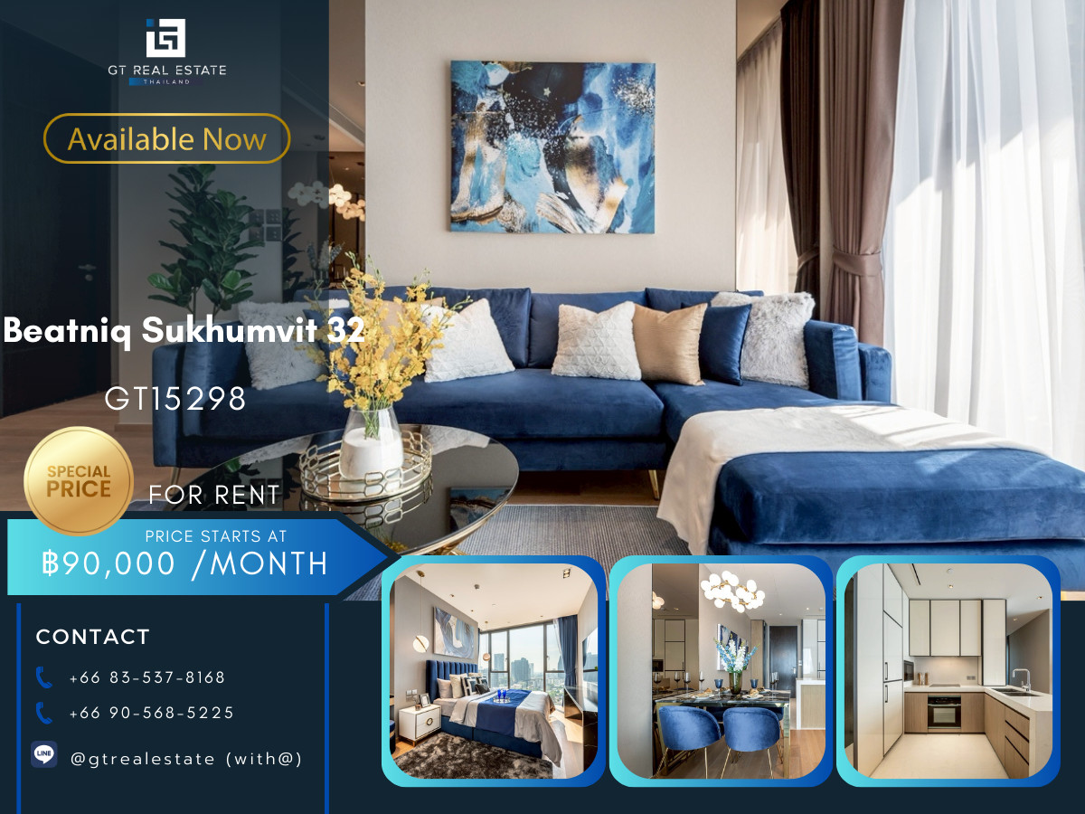For RentCondoSukhumvit, Asoke, Thonglor : Luxury condo at Beatniq Sukhumvit 32, beautifully decorated, convenient to travel, close to BTS, has shuttle, ready to move in!!