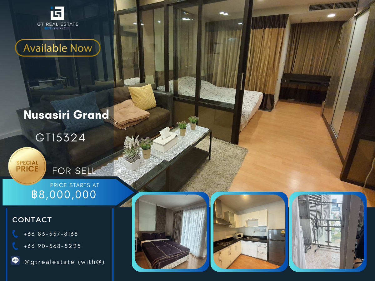 ขายคอนโดสุขุมวิท อโศก ทองหล่อ : คอนโด Nusasiri Grand เดินทางสะดวก ติดรถไฟฟ้าบีทีเอส มีรถรับส่ง ห้องสวย เฟอร์นิเจอร์ครบ พร้อมอยู่!!