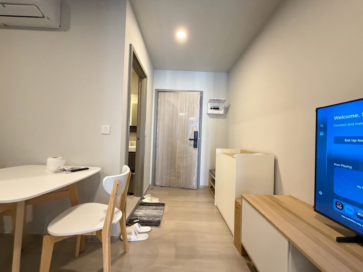 For RentCondoOnnut, Udomsuk : ♥️🩶New condo, new room, first stay, Aspire On Nut Station, next to BTS On Nut, near Lotus On Nut, good location next to Sukhumvit Road, convenient travel, easy to find food.