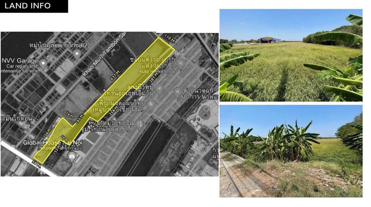 ขายที่ดินนนทบุรี บางใหญ่ บางบัวทอง : ขายที่ดิน 46-2-91 ไร่  บางกรวย ไทรน้อย