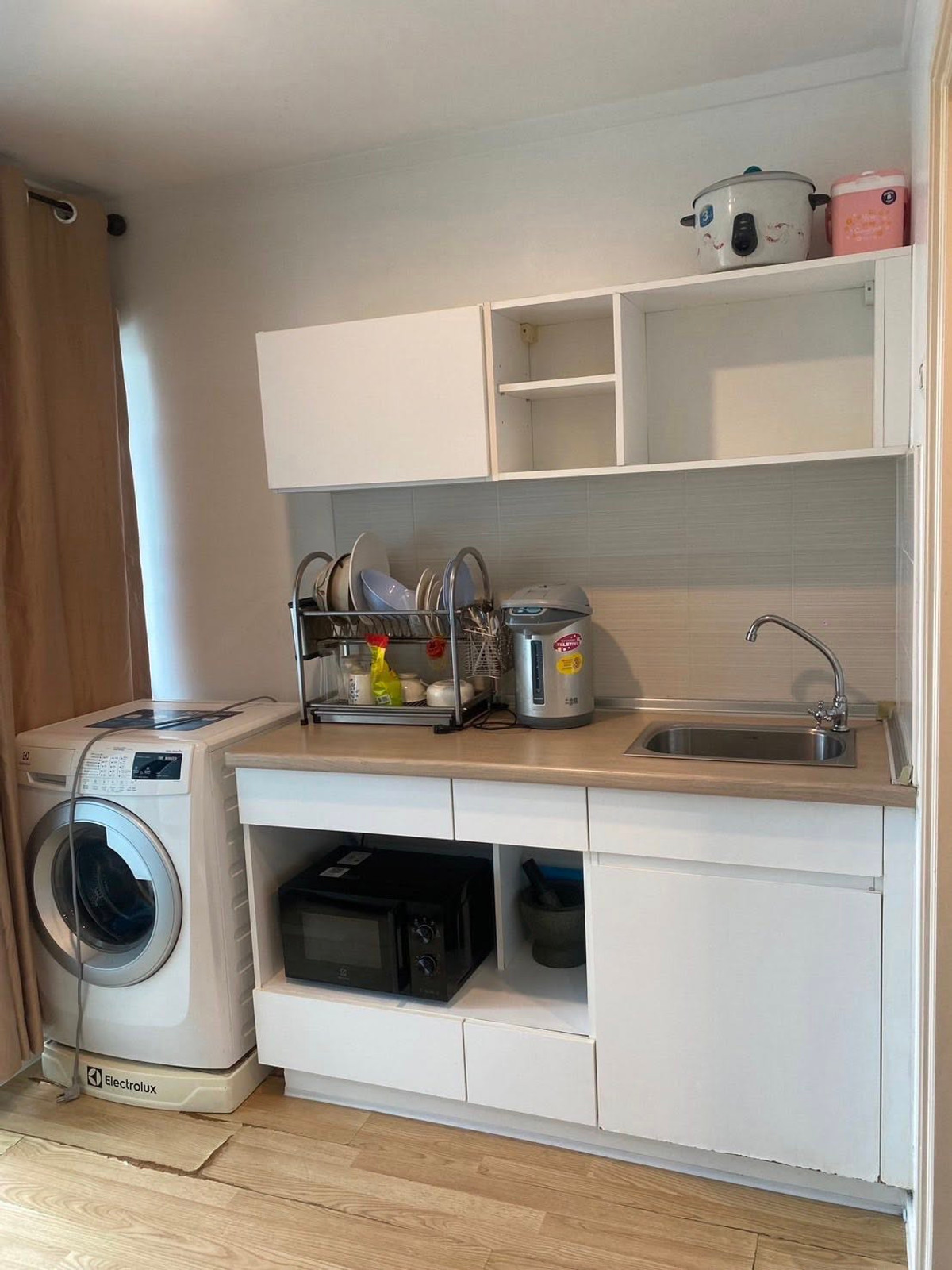 For RentCondoOnnut, Udomsuk : P-2915 room ready to move in Complete electrical appliances, LPN Sukhumvit 77/2, city view, front building, near 7-11.