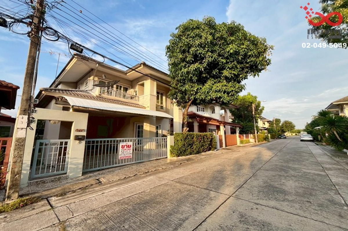 ขายบ้านมีนบุรี-ร่มเกล้า : ขายบ้านเดี่ยว ปรีชา ร่มเกล้า 50 ตรว. ใกล้ MRT มีนบุรี 2 สาย ต่อเติมครัว-โรงรถ