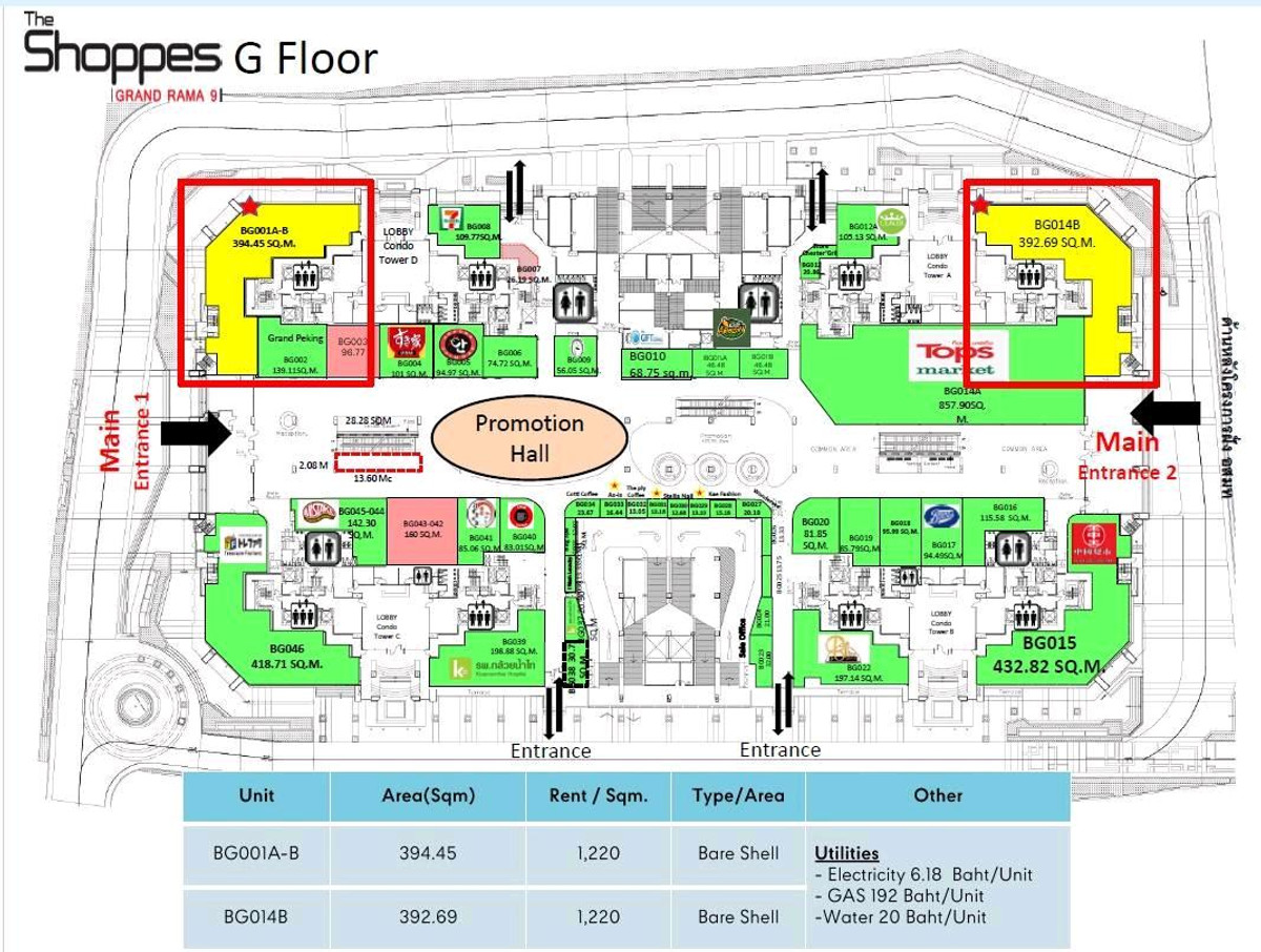 ให้เช่าร้านค้า/ตลาดนัดพระราม 9 เพชรบุรีตัดใหม่ RCA : ให้เช่า Shop ใต้คอนโด Belle Grand Rama 9 | พื้นที่รูปตัว L | ทำเลพระราม 9 CBD