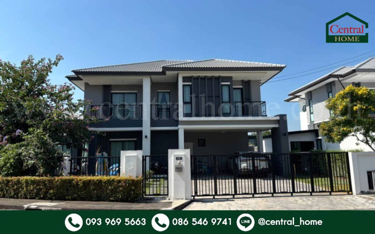 ขายบ้านนครปฐม : บ้านเดี่ยว บ้านฟ้ากรีนเนอรี่ทิวา ปิ่นเกล้า-สาย 5 แปลงมุม หน้าสวน