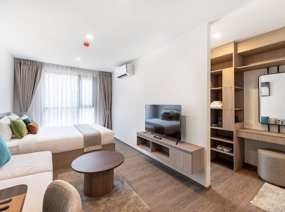 ให้เช่าคอนโดศรีราชา แหลมฉบัง บ้านบึง : 🔥เช่าด่วน🔥บริกซ์ตัน เกษตร ศรีราชา แคมปัส ใกล้ม.เกษตรฯ ศรีราชา เฟอร์นิเจอร์ครบ พร้อมเข้าอยู่