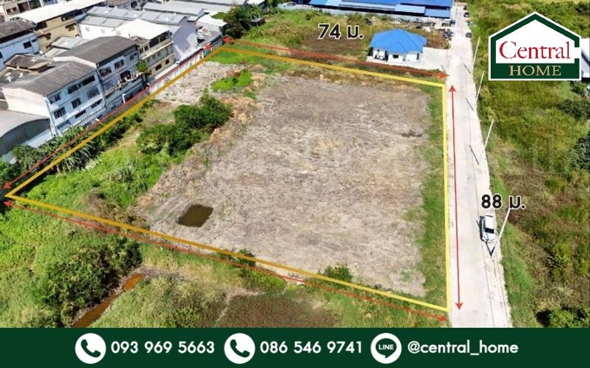 ขายที่ดินพระราม 2 บางขุนเทียน : ที่ดิน 4 ไร่ ซอย เทียนทะเล 26 - บางขุนเทียน ทำเลดีมาก เข้าซอยเพียง 400 เมตร