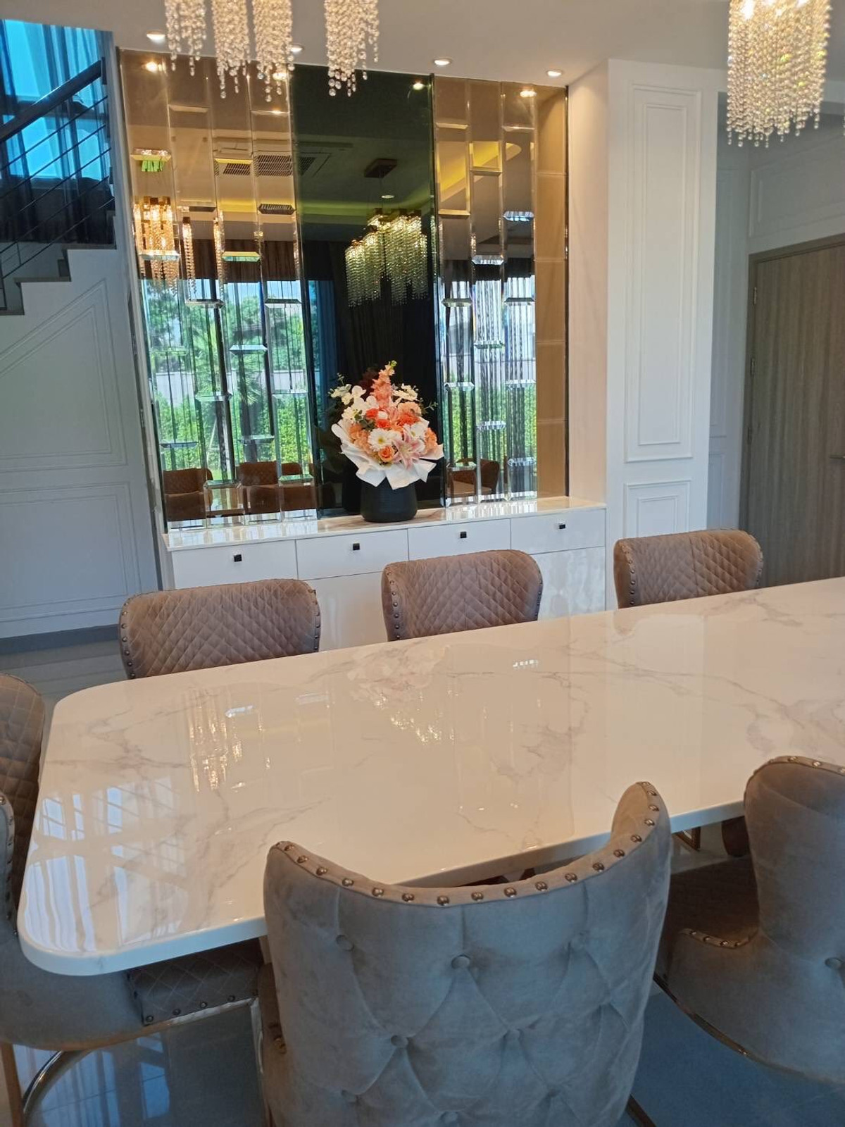 ให้เช่าบ้านลาดกระบัง สุวรรณภูมิ : ให้เช่า 191ตรว 4นอน5น้ำ บ้านเดี่ยว 2 ชั้น The Palm Bangna Wongwaen