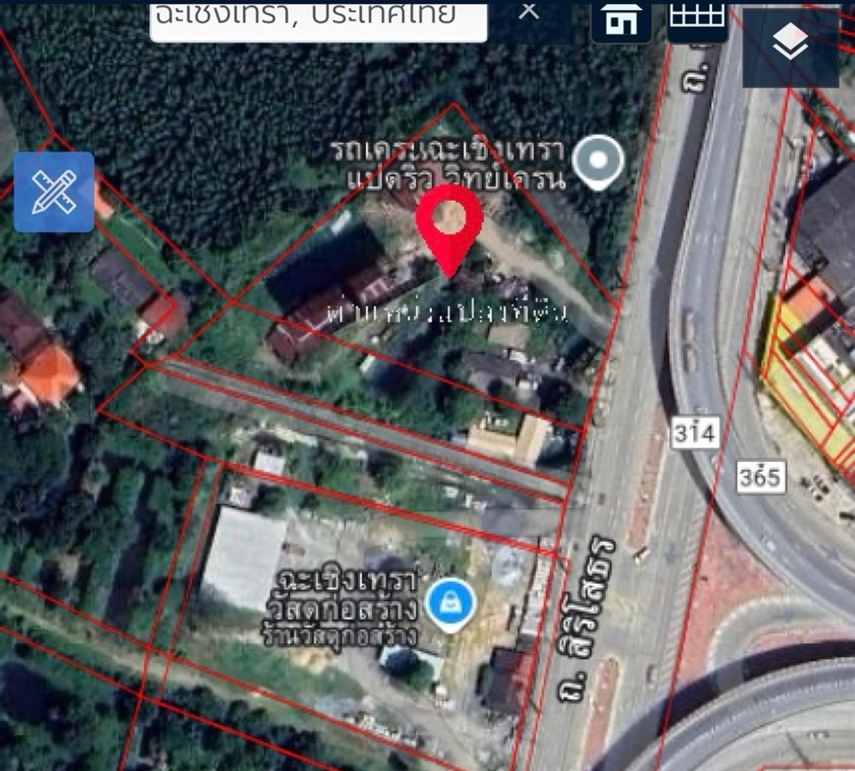 ขายที่ดินฉะเชิงเทรา : ขายที่ดิน 4 ไร่ 45 ตร.วา ติดถนนใหญ่ ทำเลทอง ใกล้โรบินสัน ตำบลโสธร