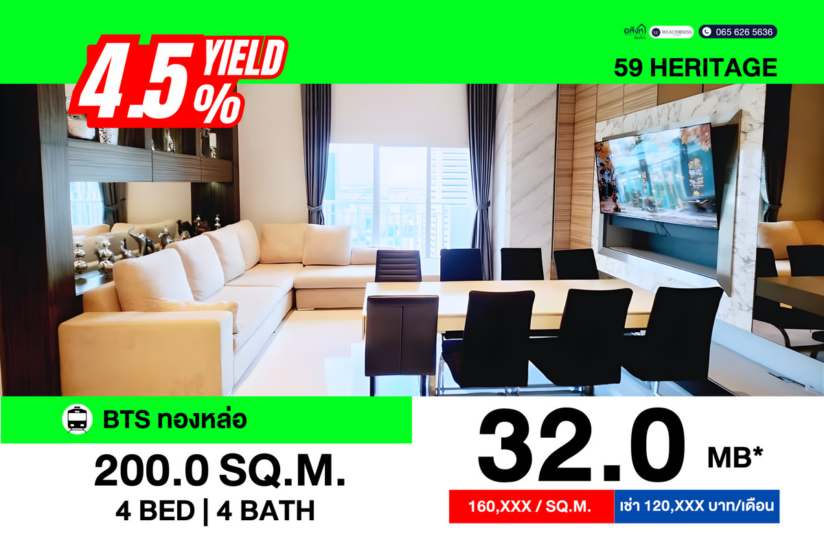 For SaleCondoSukhumvit, Asoke, Thonglor : 💎 Rare Item! Penthouse Duplex with over 200 sq.m. of space with 2 fixed parking spaces stated on the title deed ✨🔥