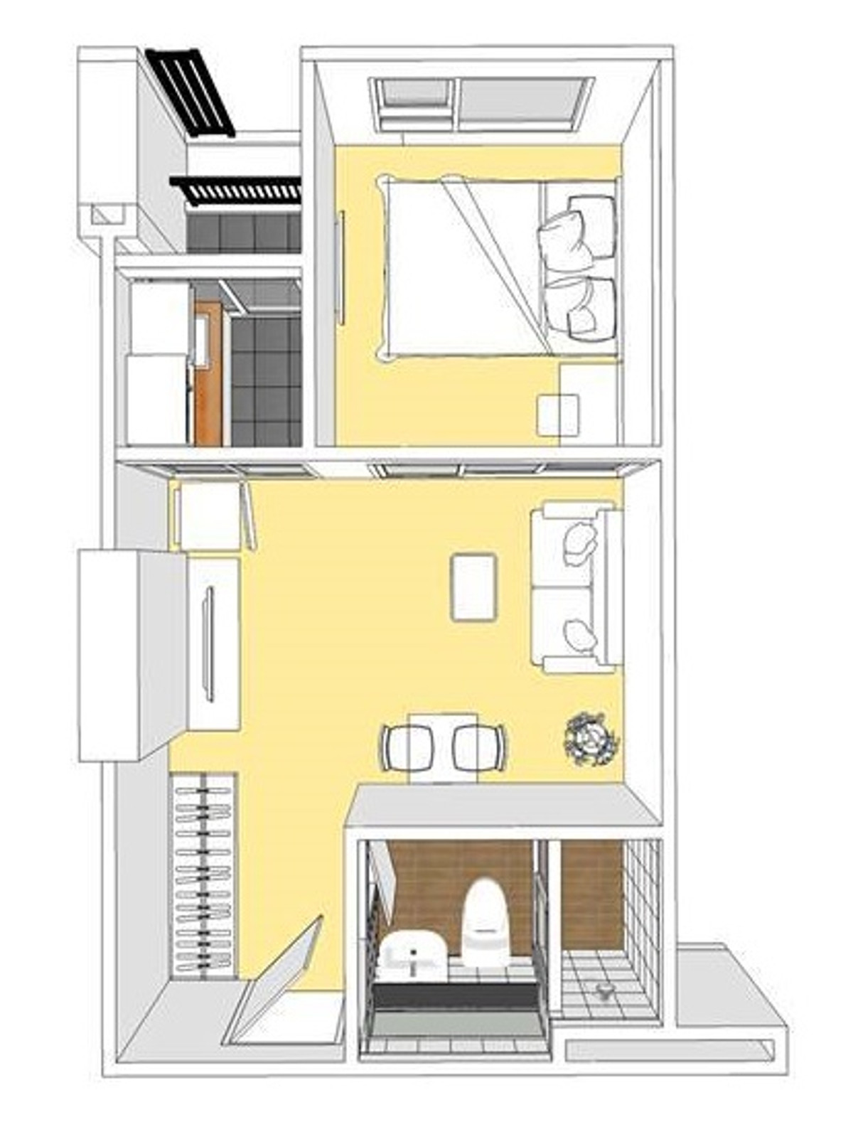 For RentCondoBang Sue, Wong Sawang, Tao Pun : ✅ Available! Ready to Move-in ! 🌟 Cheapest for Rent! 7500 THB/month 🛏 Studio 📏 28 sq.m. 🏙 Building D = 10th Fl. 🚫 No Co-Agent