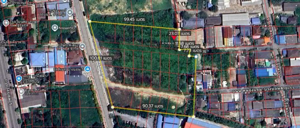 ขายที่ดินบางแค เพชรเกษม : ขาย ที่ดิน 5 ไร่ 1 งาน 12 ตารางวา ติดถนนบางบอน 5 สายเดิม ติดโรงเรียนสารสาสน์วิเทศหนองแขม แขวงหนองแขม เขตหนองแขม กรุงเทพมหานคร