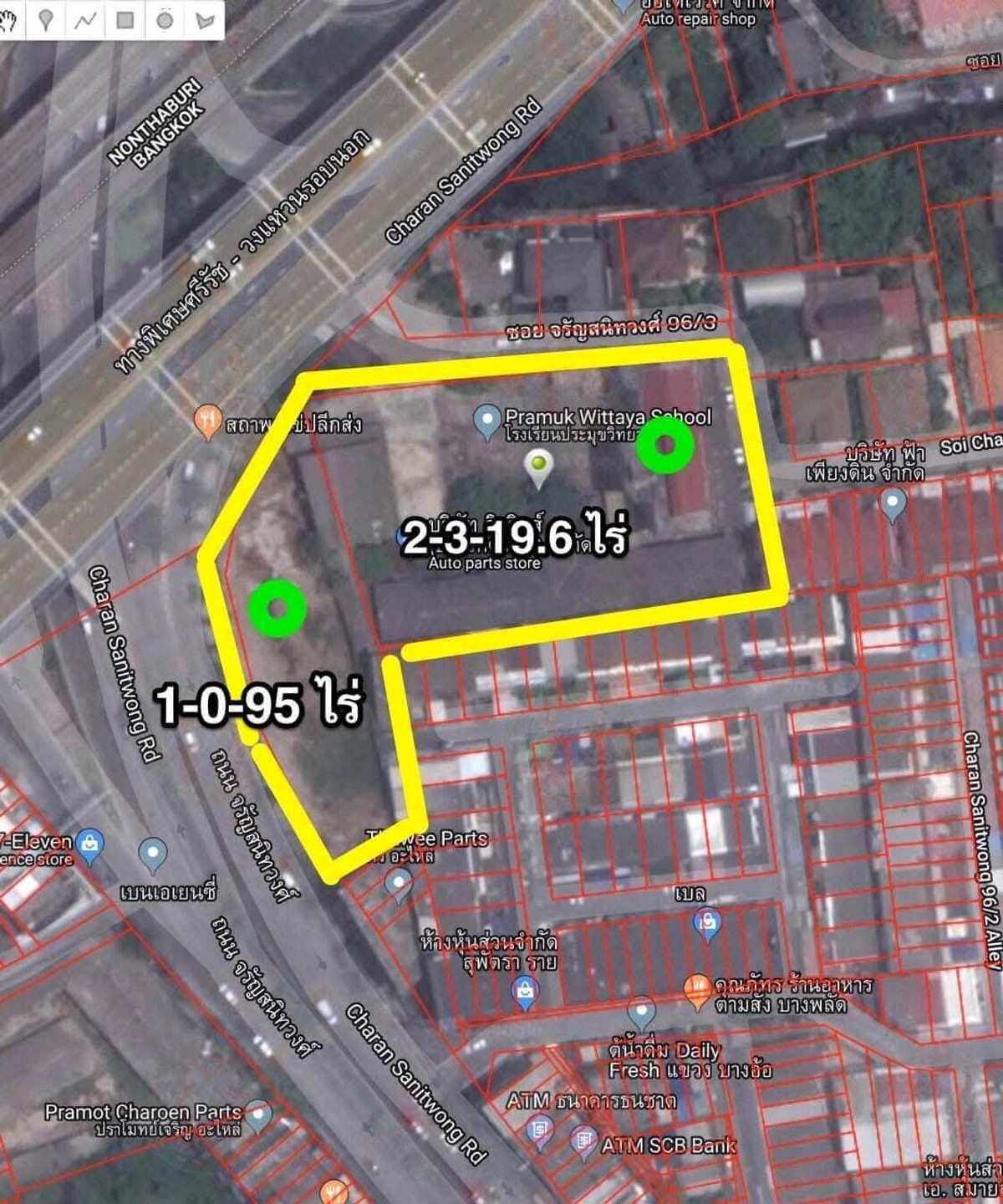 ขายที่ดินปิ่นเกล้า จรัญสนิทวงศ์ : ที่ดินพร้อมสิ่งปลูกสร้าง พระราม7