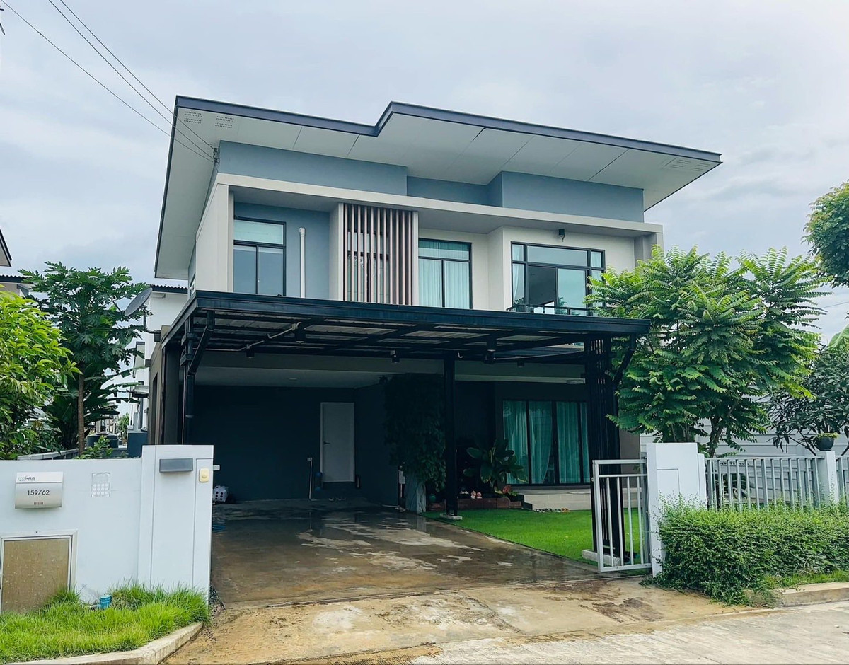For RentHouseRama5, Ratchapruek, Bangkruai : Corner unit, fully furnished ✨ Detached house, Eco Haus Pinklao - Salaya / 4 bedrooms (for rent), BALL196