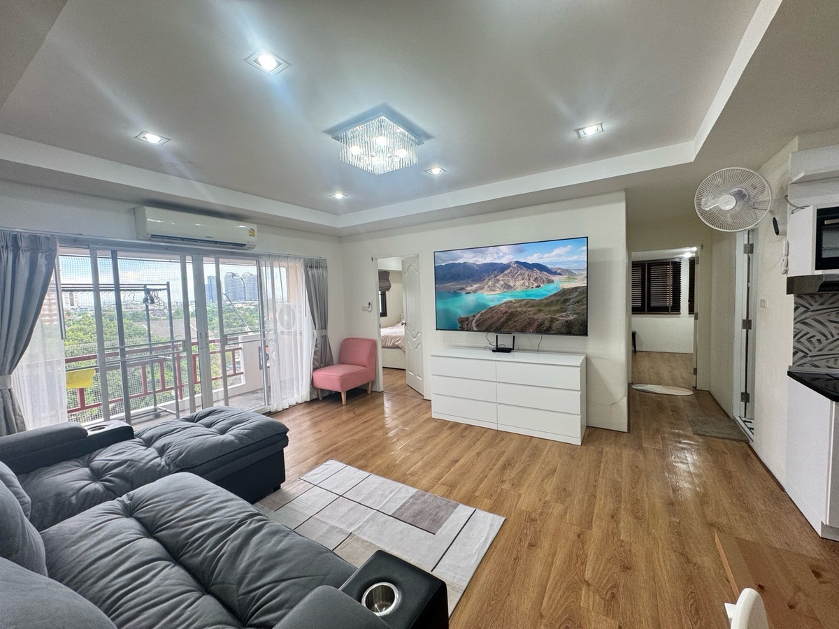 For RentCondoBangna, Bearing, Lasalle : Condo for rent, Bangna Place, Building A, high floor, spacious room, fully furnished, near Bangna intersection.