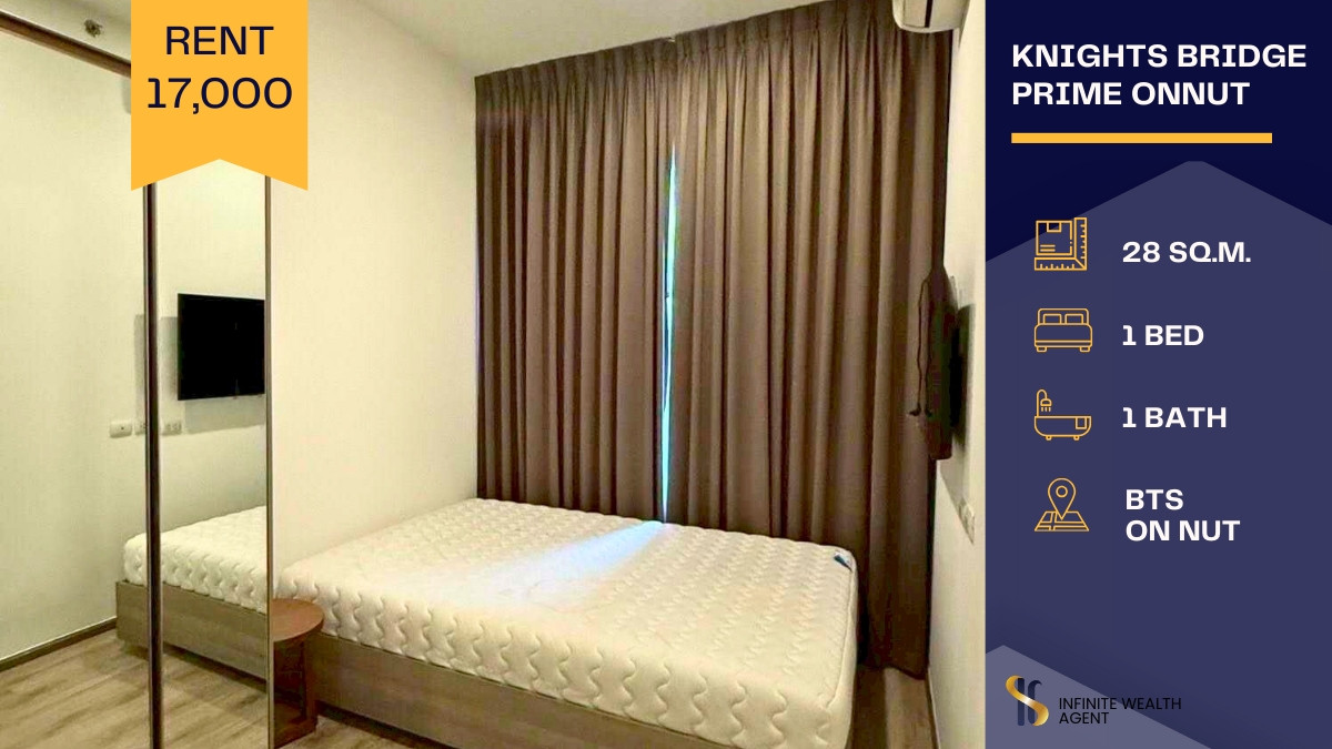 ให้เช่าคอนโดอ่อนนุช อุดมสุข : ให้เช่า คอนโด KnightsBridge Prime Onnut ✨ ห้องใหม่ สภาพดีมากกก 🆕 🛋️ เฟอร์นิเจอร์ครบ พร้อมเข้าอยู่ทันที