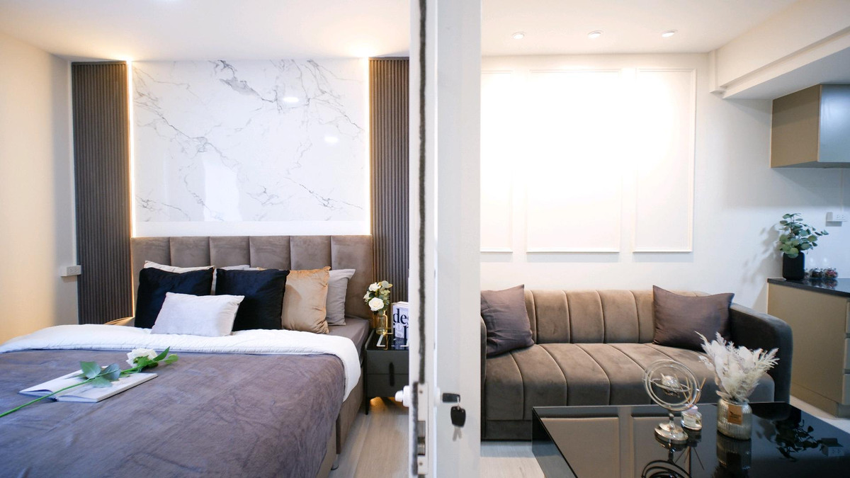 For SaleCondoLadprao101, Happy Land, The Mall Bang Kapi : Condo Studio One Lat Phrao 102 
 🐈Condo allows pets🐈