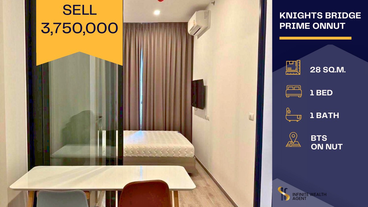 ขายคอนโดอ่อนนุช อุดมสุข : ✨ ขาย คอนโด KnightsBridge Prime Onnut ✨ทำเลอ่อนนุช เดินทางสะดวก ใกล้ BTS เหมาะทั้งอยู่อาศัยเอง หรือซื้อไว้ลงทุน ปล่อยเช่าง่าย 💰 ของดีแบบนี้ ต้องรีบจับจอง! ⏰🏢
