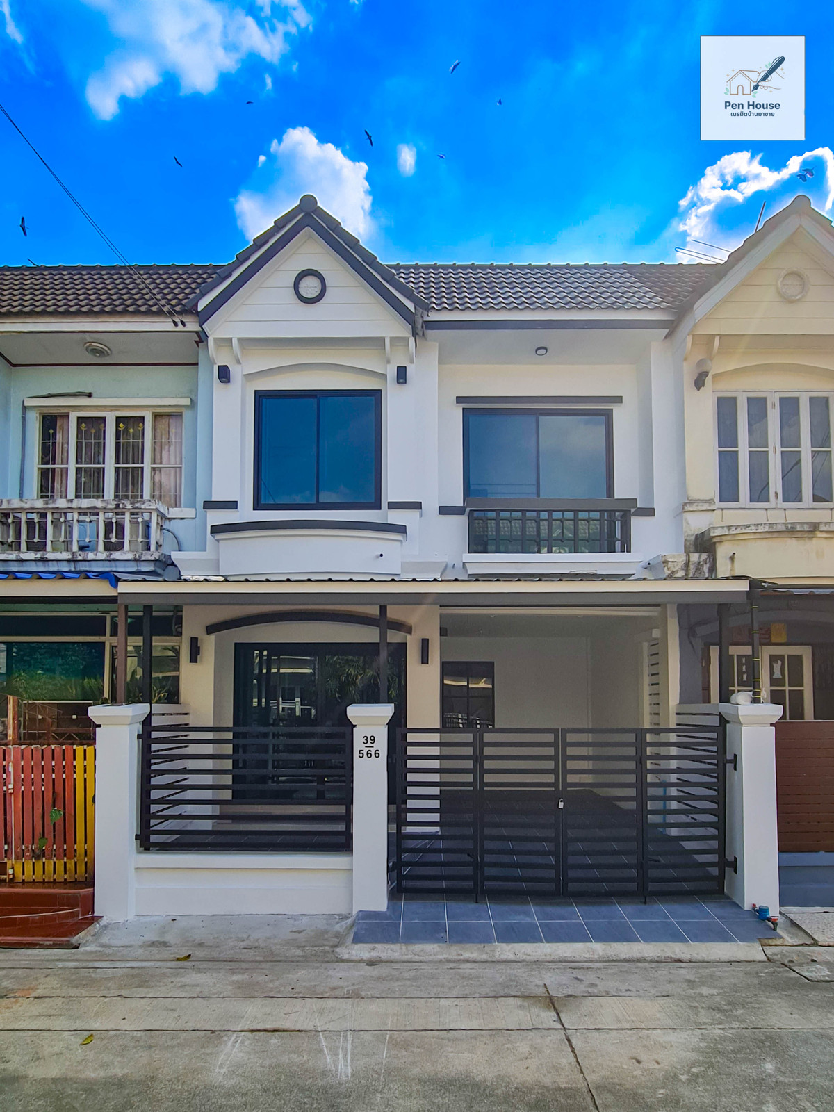 For SaleTownhomeNawamin, Ramindra : Townhouse for sale, 2 floors, 3 bedrooms, Ramindra area, 109 Busarin Village, Phraya Suren Road 40, newly renovated, fully extended, ready to move in.