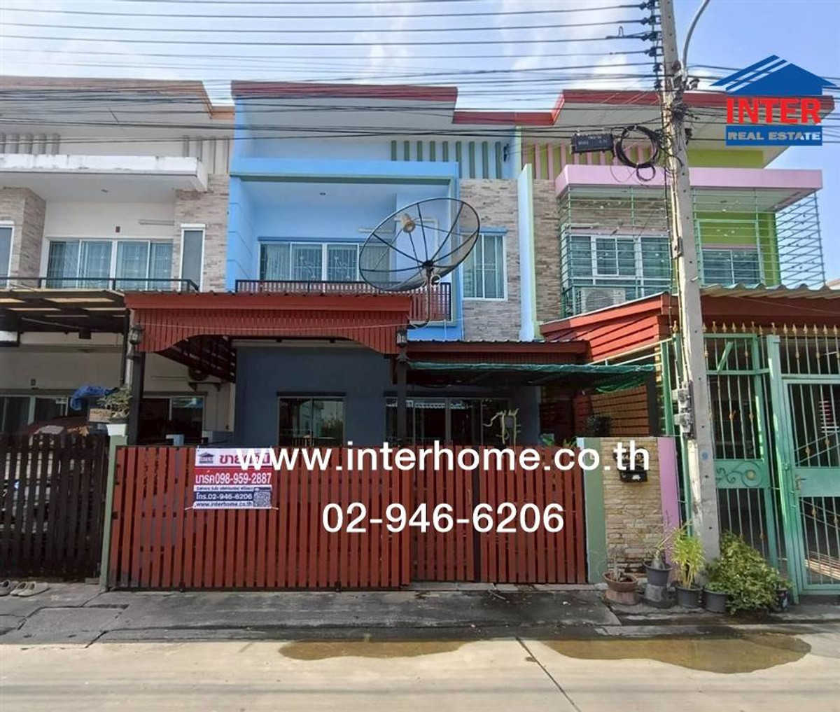 For SaleTownhomeMahachai Samut Sakhon : Townhouse, 2 floors, 25.5 sq m, The Money Village, Krathum Baen, near Kamphaeng Phet Akarayothin Camp, Phutthasakhon Road, Setthakit Road 1, Krathum Baen, Samut Sakhon.