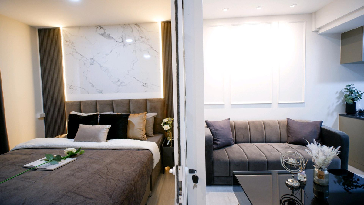 For SaleCondoLadprao101, Happy Land, The Mall Bang Kapi : 🐈Condo allows pets🐈Condo for sale Studio One Lat Phrao 102