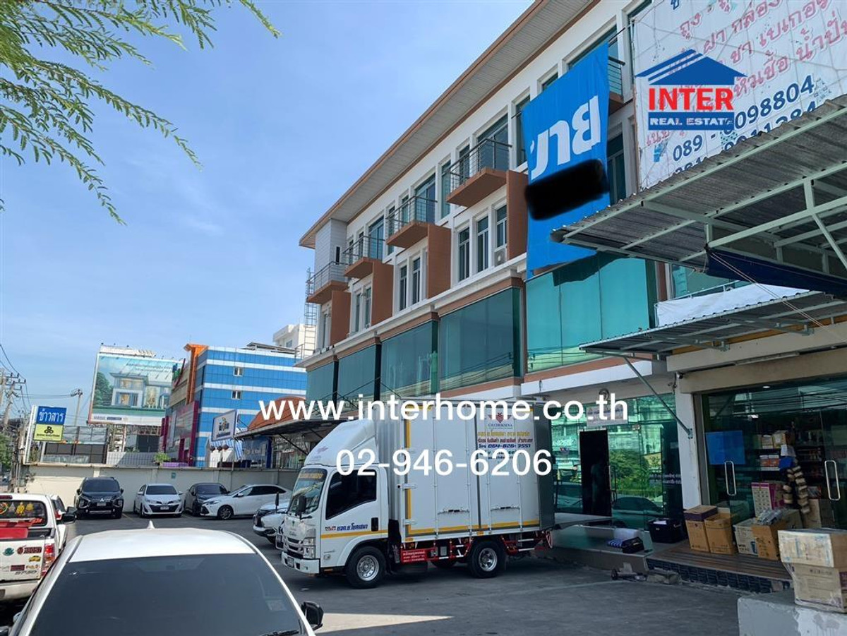 For SaleOfficeMin Buri, Romklao : Office building, 4 floors, 29.7 sq m. Office building next to the main road, Ramkhamhaeng. Between Soi Ramkhamhaeng 162, Ramkhamhaeng Road, Minburi District, Bangkok