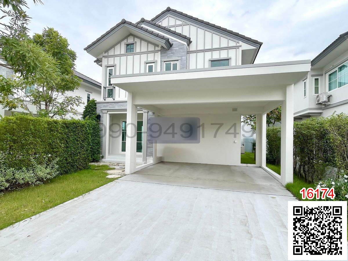 For RentHouseSamut Prakan,Samrong : For rent, 2-story empty detached house, Villagio 3 Village, Srinakarin - Bangna, near MEGA Bangna.