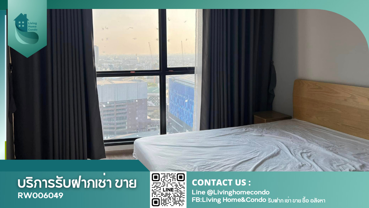ให้เช่าคอนโดสุขุมวิท อโศก ทองหล่อ : For rent Rhythm Ekkamai ห้องตกแต่งสวยมาก เฟอร์เจอร์ครบ วิวเมือง ทิศใต้ RW006049