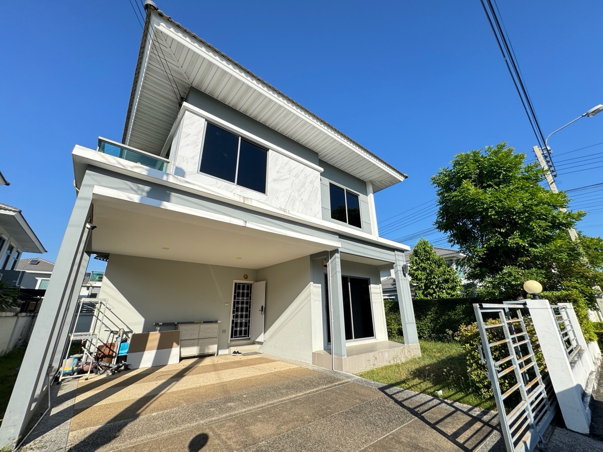 ให้เช่าบ้านพระราม 5 ราชพฤกษ์ บางกรวย : ให้เช่าบ้านเดี่ยวหลังมุม สงบร่มรื่น เป็นส่วนตัว ใกล้ MRT ไทรม้าและบางรักน้อย-ท่าอิฐ เข้าออกได้ทั้งถนนราชพฤกษ์และรัตนาธิเบศร์