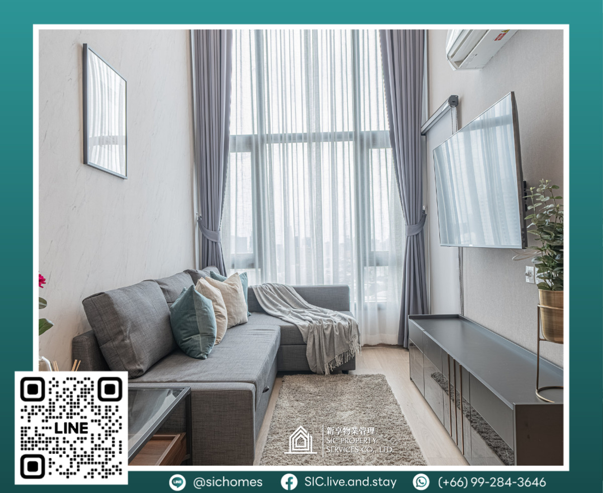 ให้เช่าคอนโดคลองเตย กล้วยน้ำไท : ให้เช่า ✨Life Rama 4-asoke✨ Duplex 1 ห้องนอน ขนาด 40.53 ตรม ห้องใหม่ไม่เคยปล่อยเช่า แต่งสวย🥰 วิวดี พร้อมเข้าอยู่ ใกล้ MRT ศูนย์สิริกิติ์🚆 