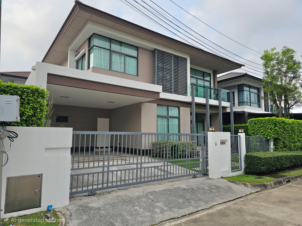 For RentHouseLadkrabang, Suwannaphum Airport : For rent Setthasiri On Nut-Srinakarin (76 sq m.) 4 bedrooms, 3 bathrooms.