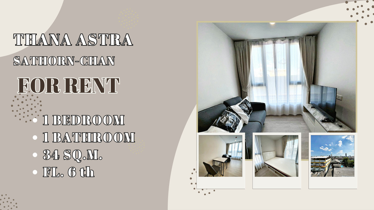 For RentCondoSathorn, Narathiwat : 💥 Vacant room ready to move in Thana Astra Sathorn-Chan Beautiful Room at an Unbeatable Price