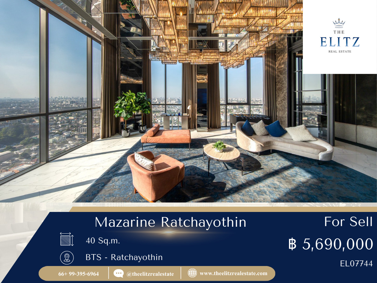 For SaleCondoKasetsart, Ratchayothin : ✨ Accept a loss, urgent sale Mazarine Ratchayothin, a golden opportunity for people who want a luxury condo at a special price 🎉