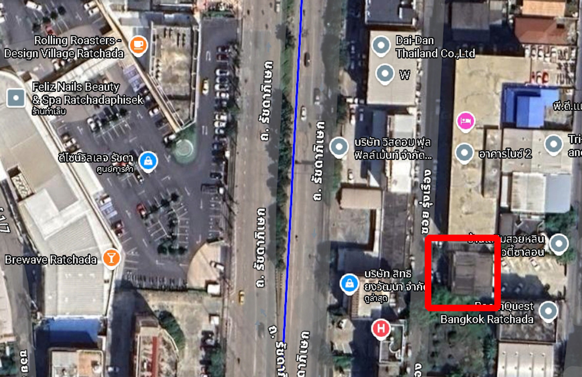 ขายที่ดินรัชดา ห้วยขวาง : ขายที่ดิน สุทธิสาร ห้วยขวาง ซ.รุ่งเรือง พร้อมอาคารสำนักงาน 3 ชั้นครึ่ง 92 ตารางวา