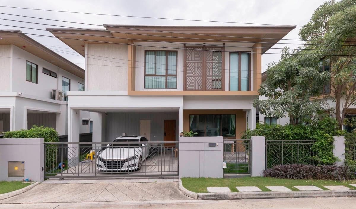 For RentHouseNawamin, Ramindra : Luxurious detached house for rent, Burasiri Watcharapol, near Don Mueang Airport.