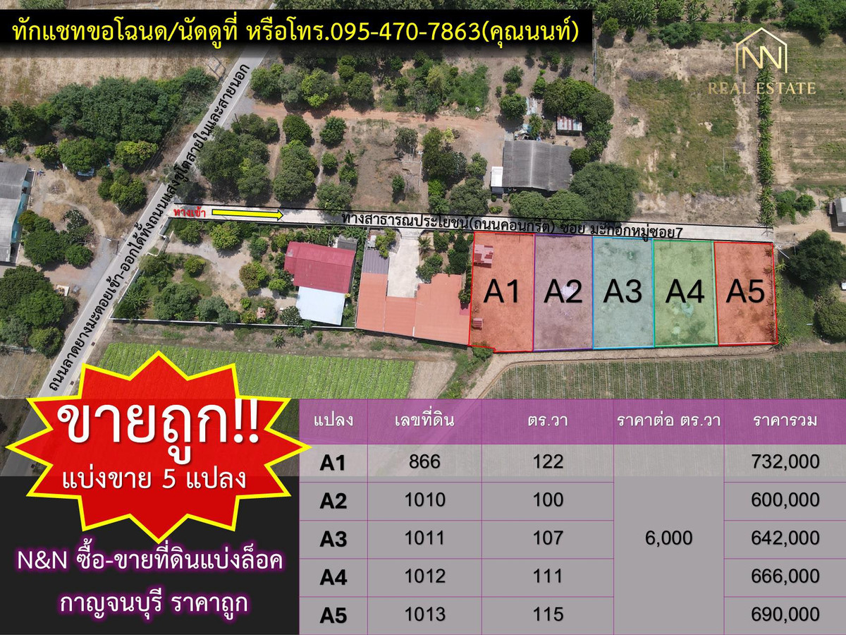 ขายที่ดินกาญจนบุรี : ที่ดินกาญจนบุรีราคาถูก เหมาะสำหรับการสร้างบ้านอยู่อาศัย ใกล้กรุงเทพ ใกล้มอเตอร์เวย์ M81