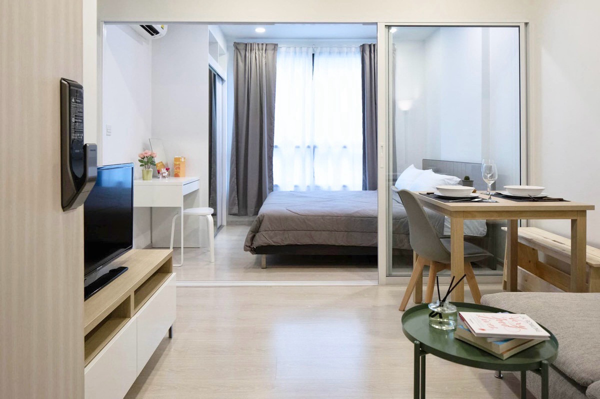 For SaleCondoOnnut, Udomsuk : 📍1 Bed, complete functions, minimal design, pristine condition, ready to move in, near BTS Punnawithi | The tree sukhumvit 64 📍