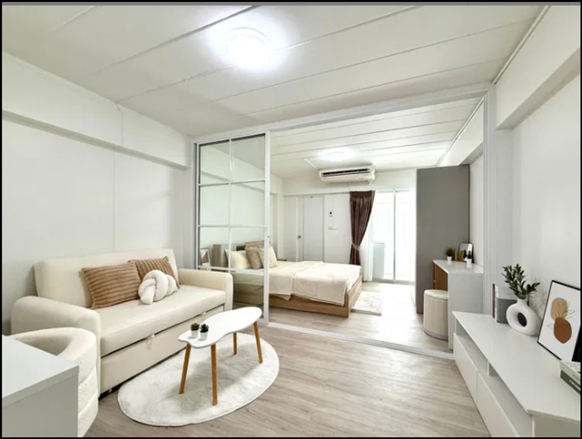 ขายคอนโดลาดพร้าว101 แฮปปี้แลนด์ : ขายห้องสวยตกแต่งพร้อมอยู่ คอนโด studio one zone condo ทำเล MRT (S5263)