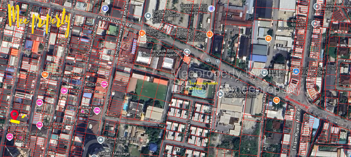 For SaleTownhomeRatchadapisek, Huaikwang, Suttisan : 🌟 Townhome for sale, 2-story addition, in Soi Pracha Uthit 16, size 18 sq m, usable area 150 sq m. Soi Pracha Uthit 16, Huai Khwang, Bangkok ME-232