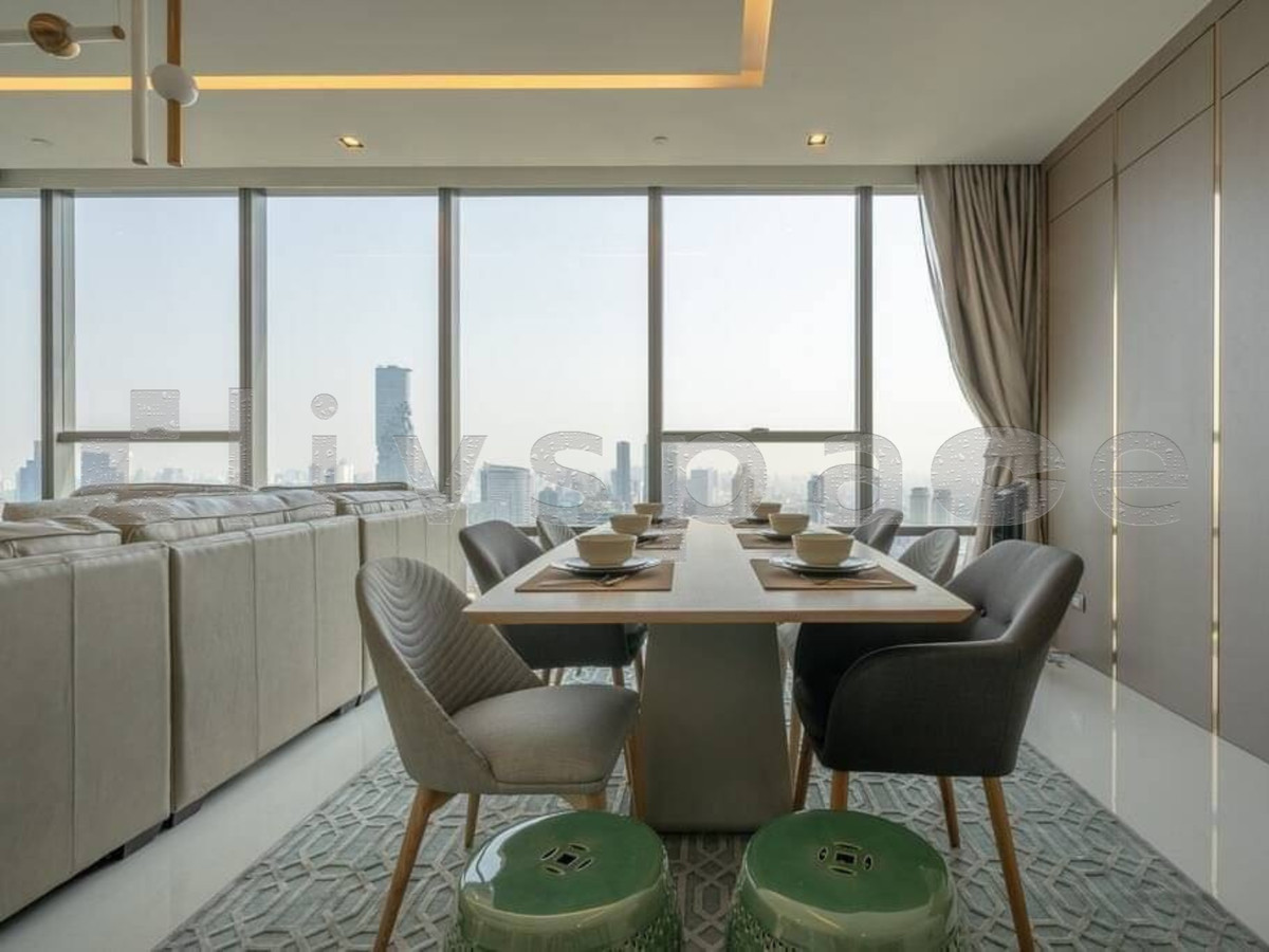 For RentCondoSathorn, Narathiwat : ▚ LE231ツ [FOR RENT] Ultra-Luxury Residence! The Bangkok Sathorn 2 Bed 128 sq.m. High Floor with Private Lift - 0m to BTS Surasak Only 120,000 THB!
