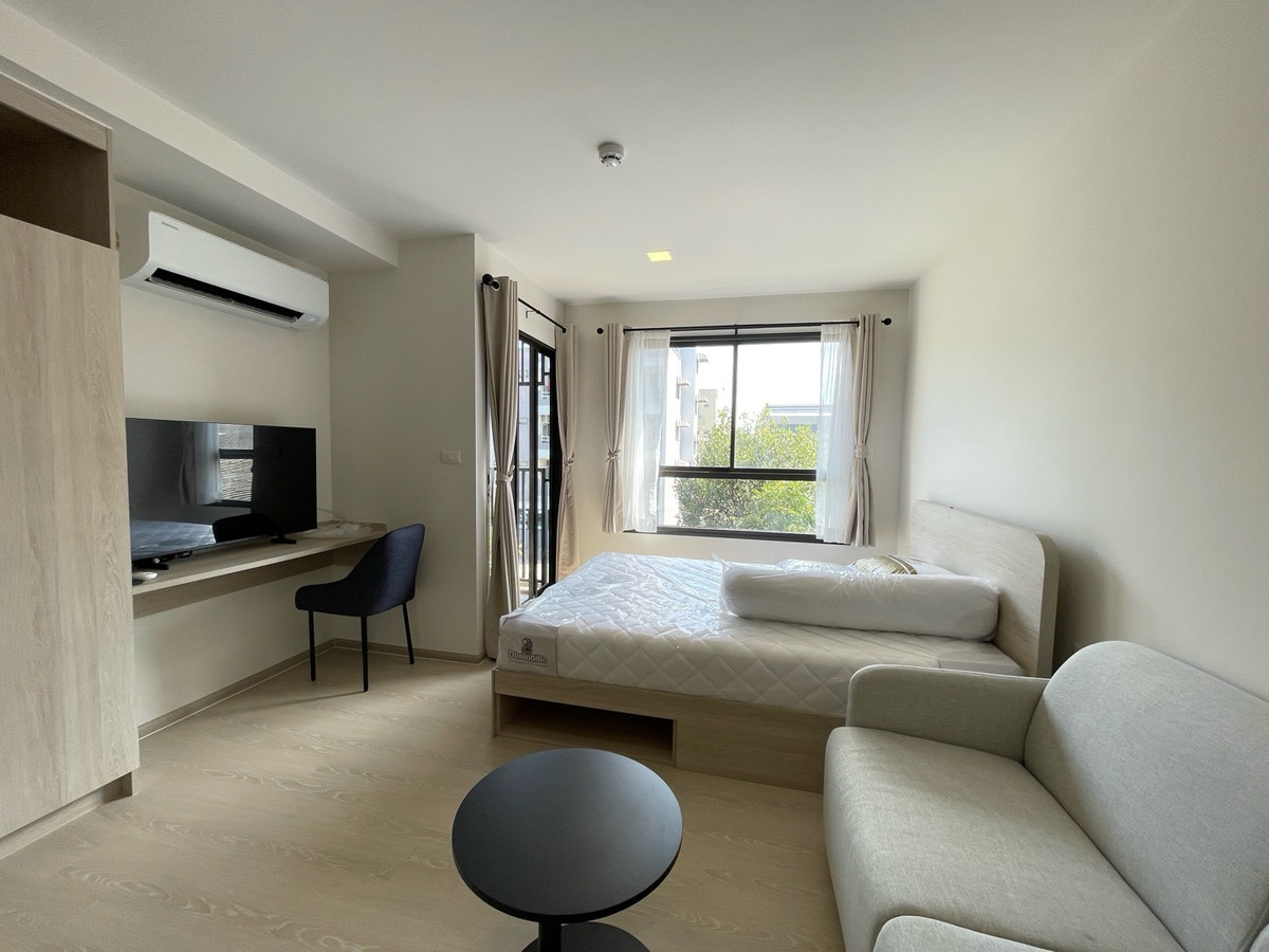 For RentCondoLadkrabang, Suwannaphum Airport : For rent: D Condo Air Lat Krabang | Brand new room | Size 24 sq m. | East direction, not hot in the afternoon.