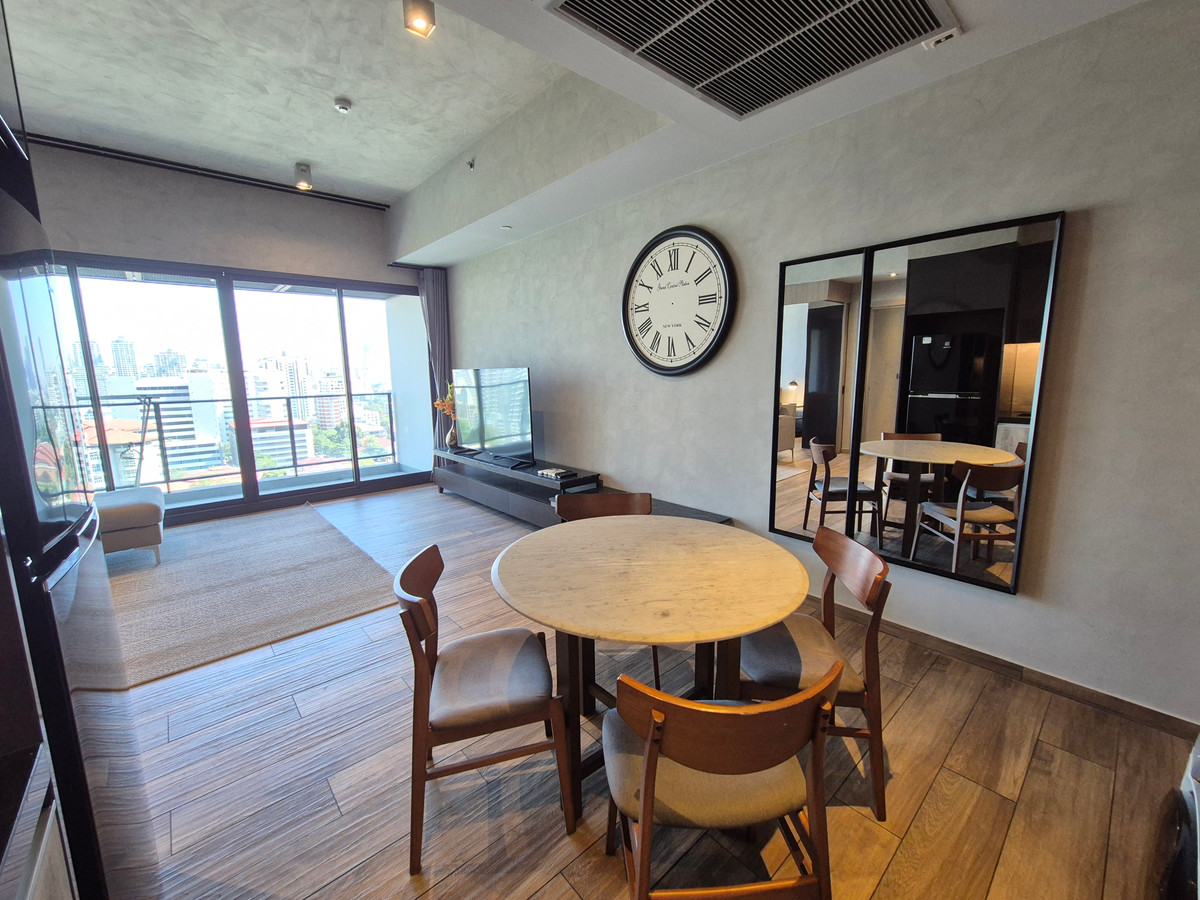 For RentCondoSukhumvit, Asoke, Thonglor : (New room, big balcony!! ) 2 Bedroom 89 sq m. The Loft Asoke, next to Asoke Montri Road, near MRT Phetchaburi.