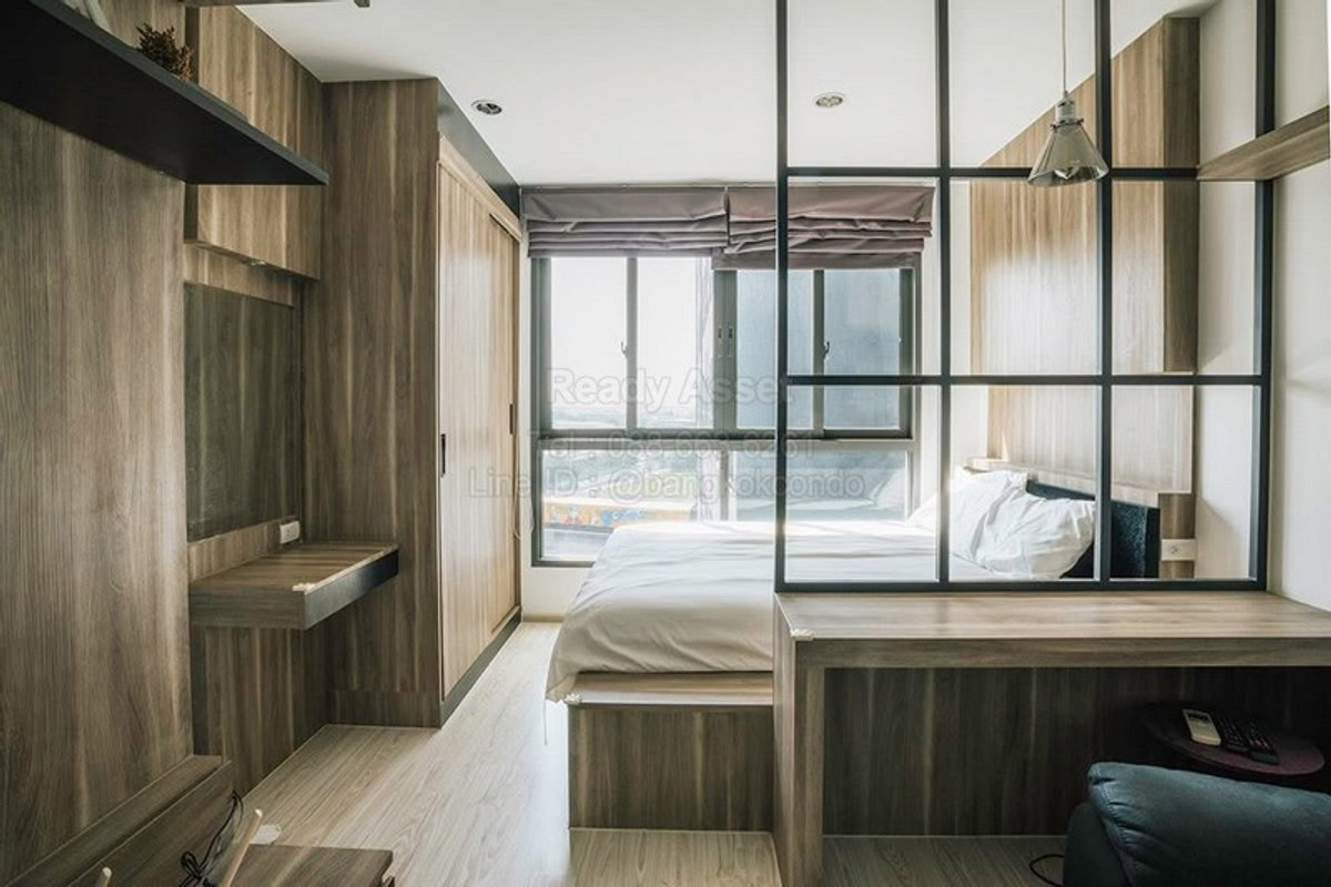 For RentCondoBangna, Bearing, Lasalle : CR6812-0002 Condo for rent Ideo Mobi Sukhumvit Eastgate Studio room 22 sq m 9th floor