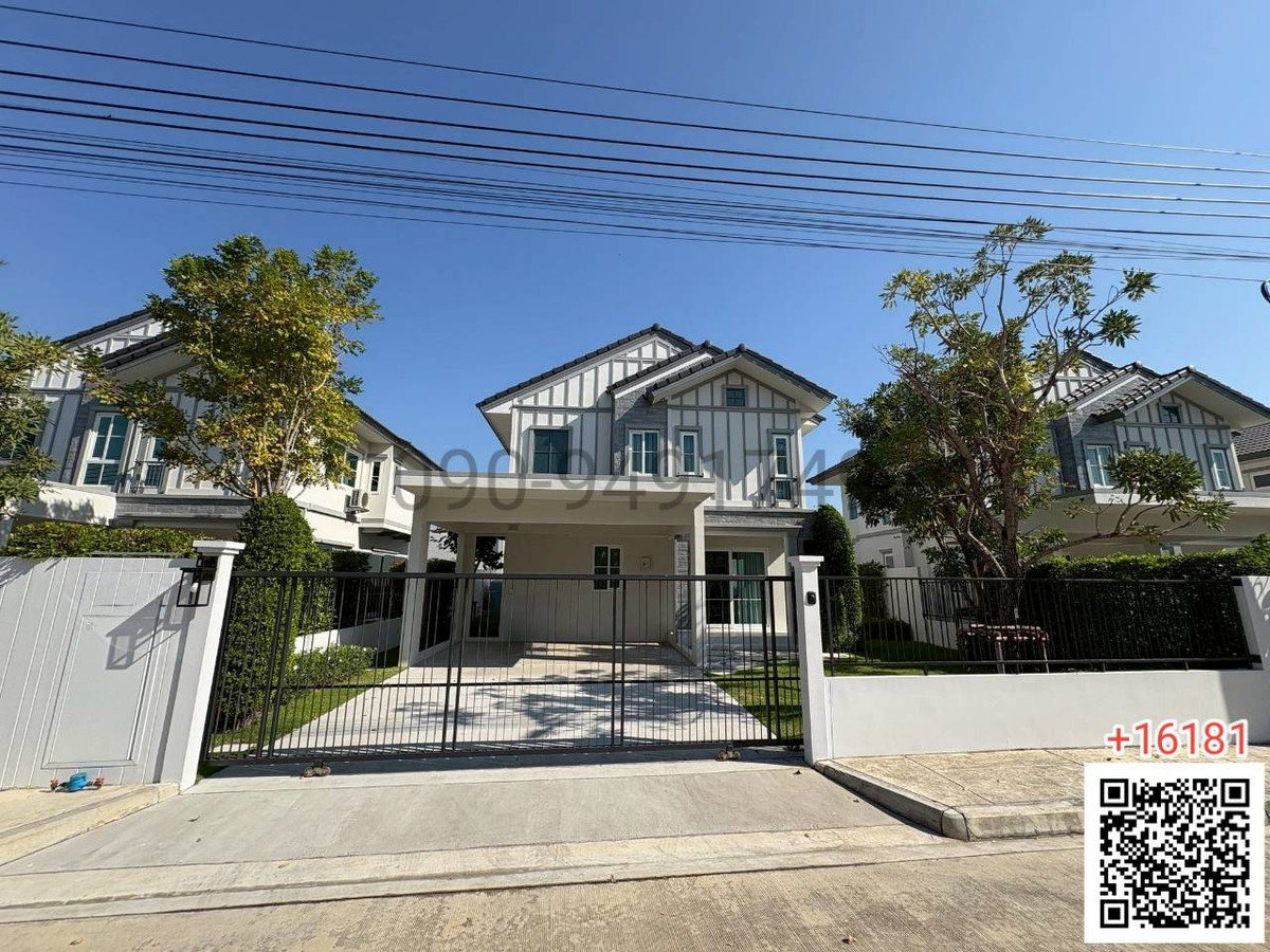 For RentHouseBangna, Bearing, Lasalle : For rent, 2-story detached house, Villaggio 3 Srinakarin-Bangna. Ready to move in