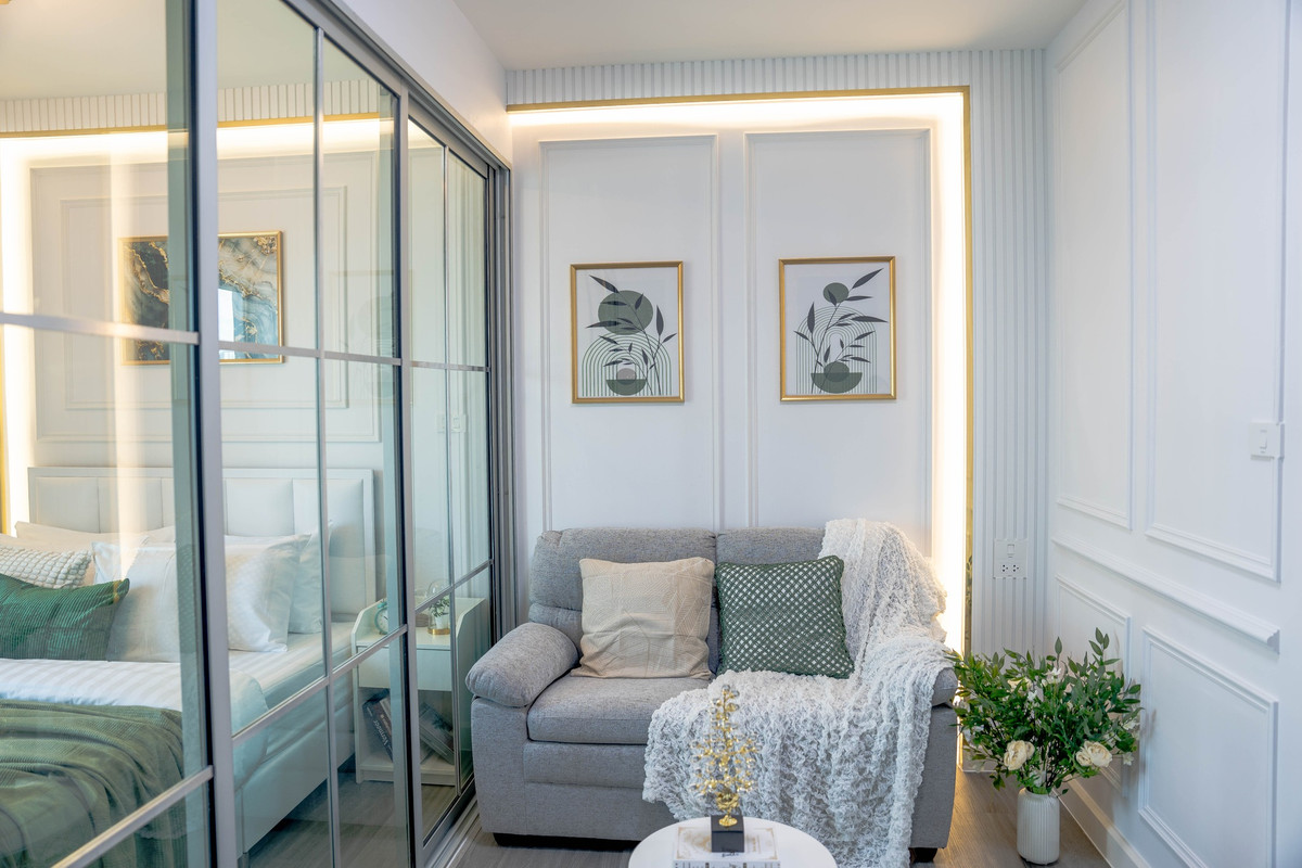 For SaleCondoBangna, Bearing, Lasalle : Condo with beautiful view, prime location in Bangna, newly renovated ✨A Space ME Bangna, 12th floor, MEGA Bangna view 🌆